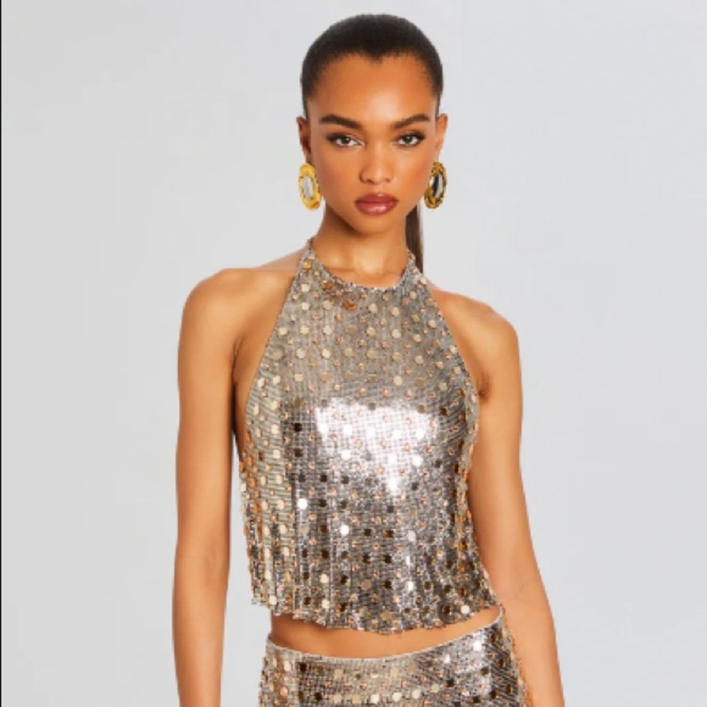 NWT Retrofete Kylo top silver/gold